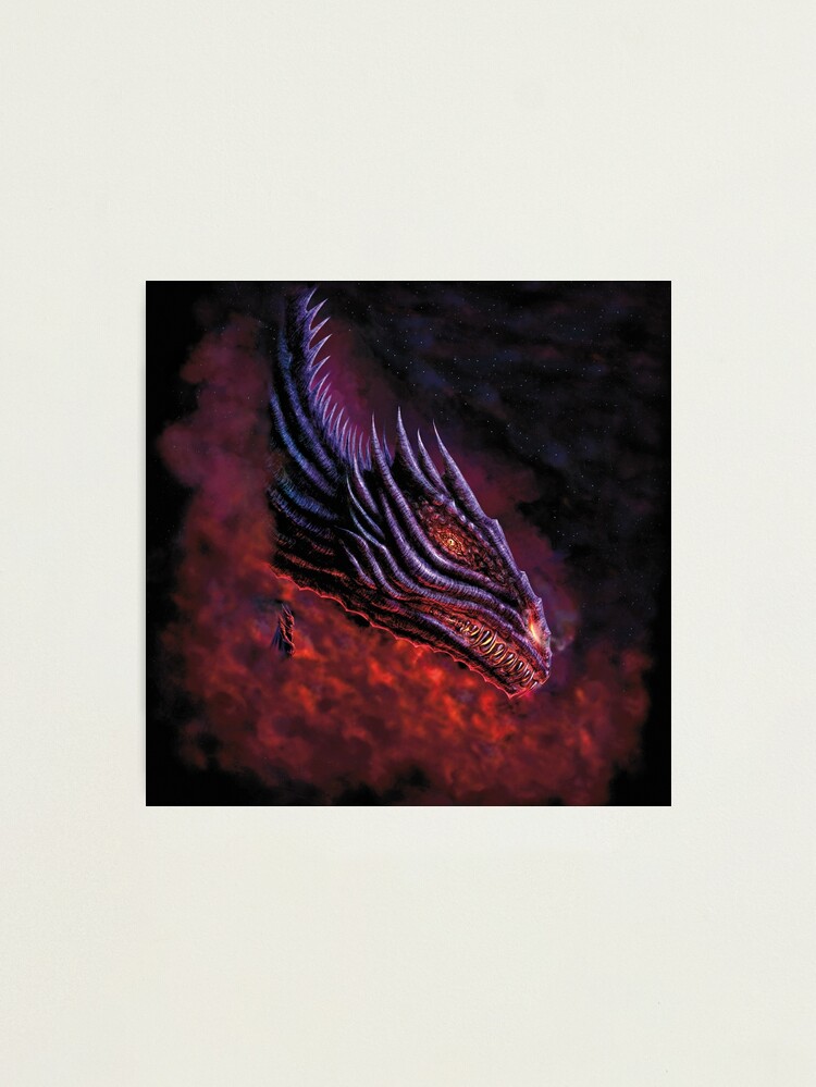 Thumbnail 1 of 3, Photographic Print, Black Dragon (square) designed and sold by Sirielle.