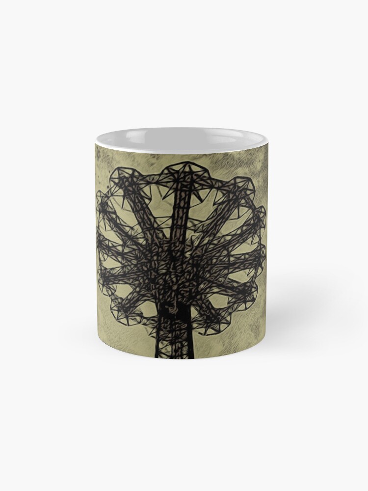 Alternate view of Coney Island Lovers - Bare Bones Parachute Art Photo - Brooklyn Gift Mug