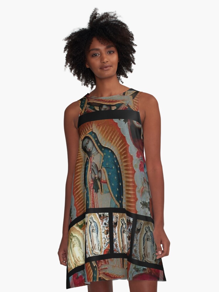 Thumbnail 1 of 4, A-Line Dress, Our Lady Of Guadalupe designed and sold by kinkatstyle.