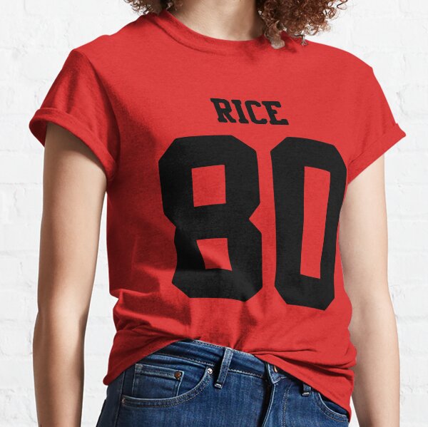 NFL Team Apparel WOMENS San Francisco 49ers JERRY RICE V-Neck Football Jersey  Shirt BLACK