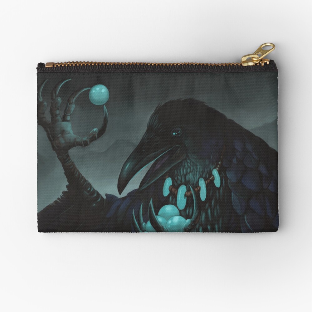 Storm Crow | Digital Illustration Zipper Pouch