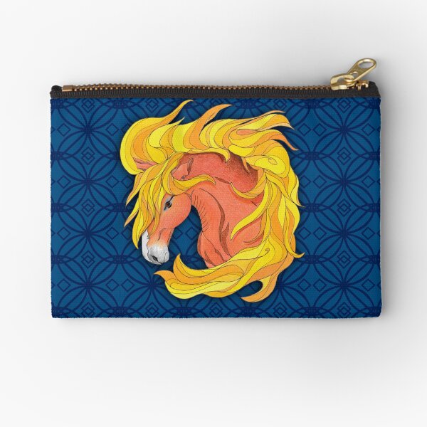 Horse Totem with Pattern Zipper Pouch