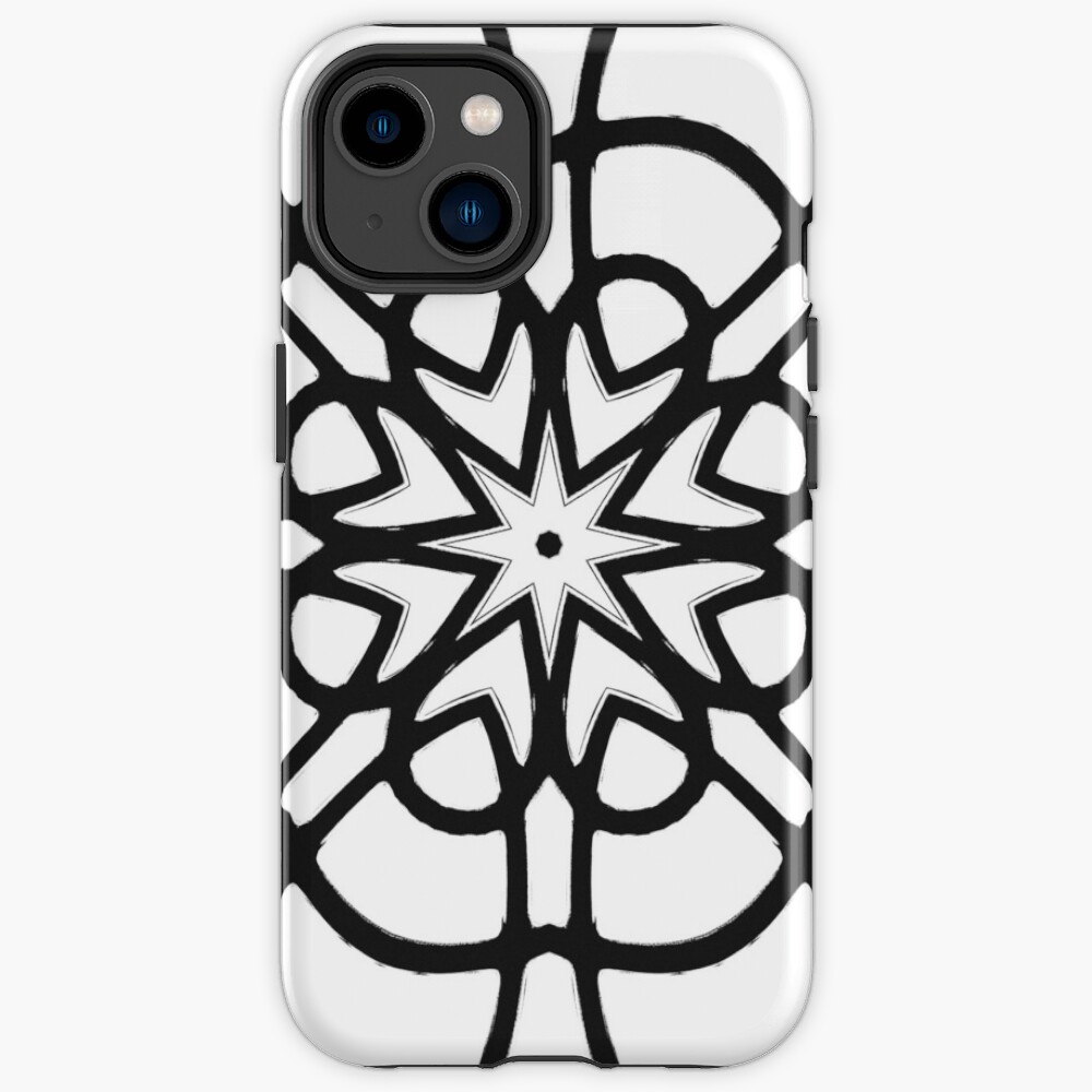 Monochrome One - Black and White Mandala Art iPhone Case