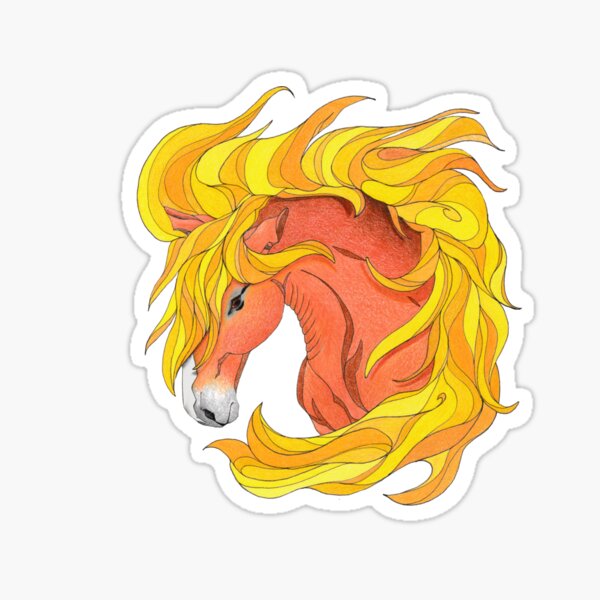 Horse Totem with Pattern Sticker