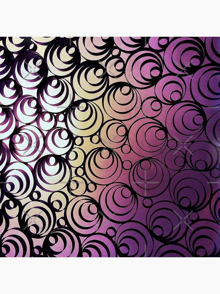 Thumbnail 4 of 4, Pillow, Groovy Circles - Psychedelic Geometric Art Photography designed and sold by OneDayArt.