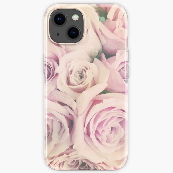 Gift for Gardener - Pink Rose Blush Pastel Gift - Floral Present iPhone Soft Case