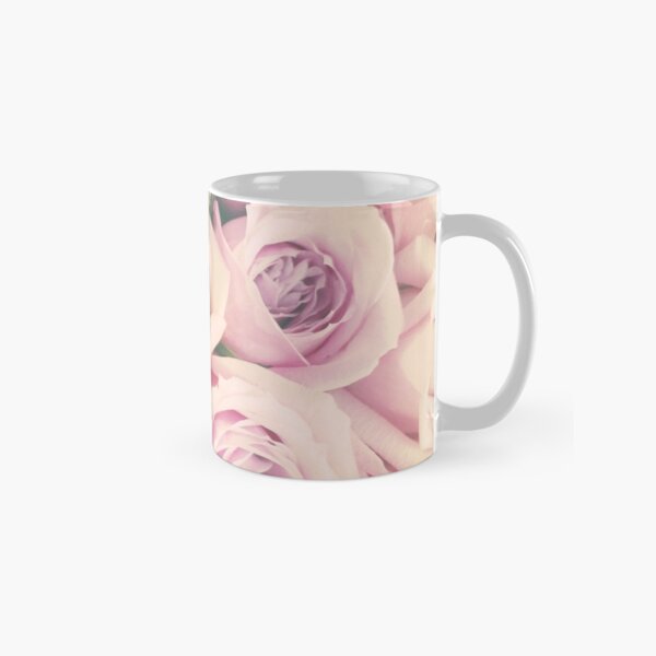 Gift for Gardener - Pink Rose Blush Pastel Gift - Floral Present Classic Mug