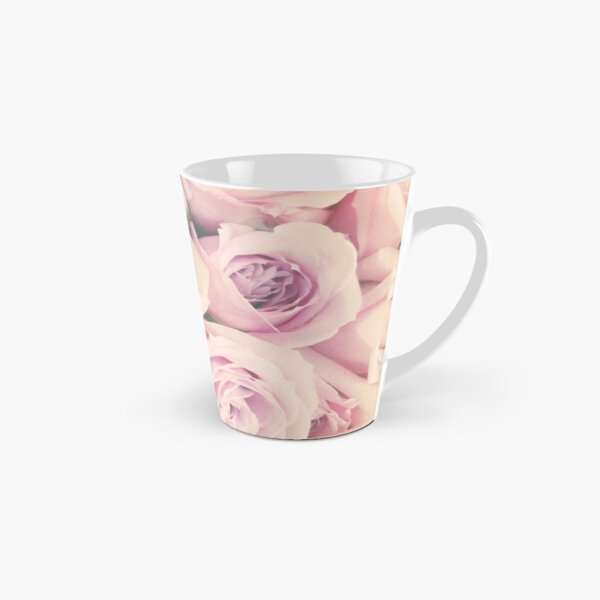 Gift for Gardener - Pink Rose Blush Pastel Gift - Floral Present Tall Mug