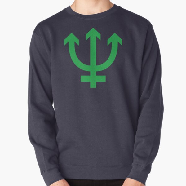 Copy of ♆ Neptune alchemical symbol for bismuth/tinglass U+2646 ♆ Pullover Sweatshirt