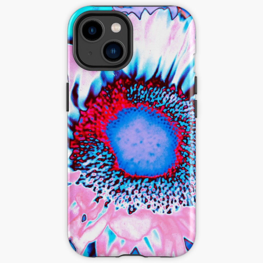 Iced Sunflower - Pink Purple White Blue Flower - Floral Design iPhone Case