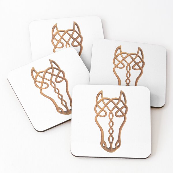 Item preview, Celtic Knot Horse Wood Carving|Epona Celtic Horse Goddess Symbol designed and sold by SignsOfSpirit.