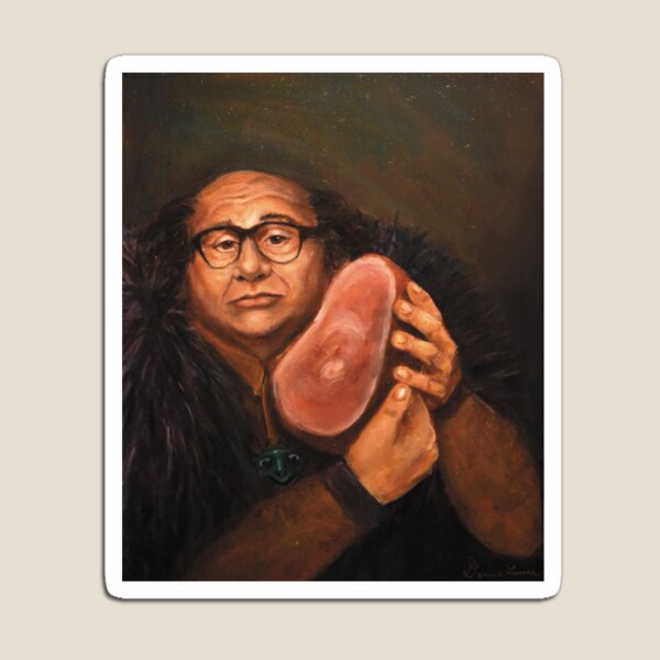 Vista previa del artículo con la obra «Danny Devito y su Amado Jamón», diseñado y vendido por DeniseLemons.
