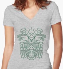 I Dream of Ecology Fitted V-Neck T-Shirt