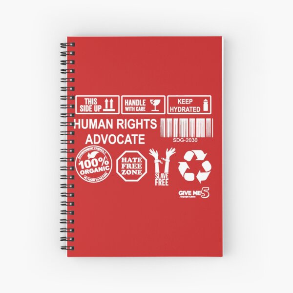 Defender of human rights (white) Spiral Notebook