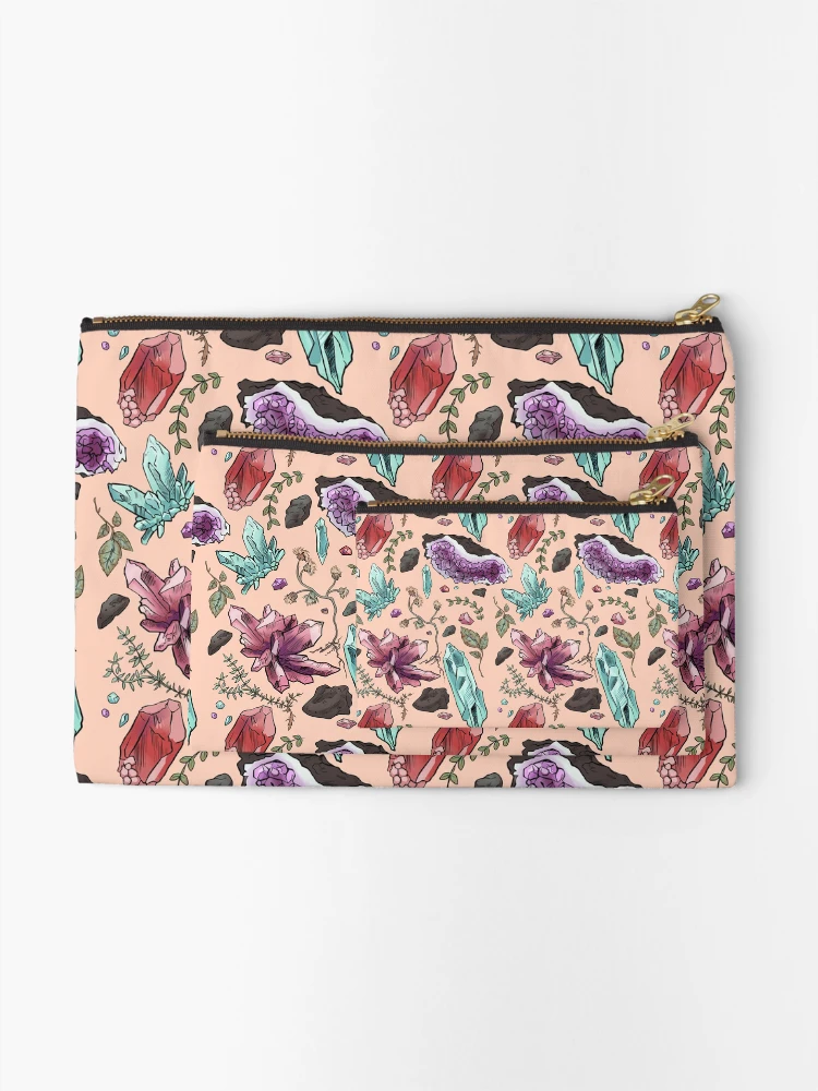 Thumbnail 2 of 4, Zipper Pouch, Gemstone Pattern designed and sold by InkGator.
