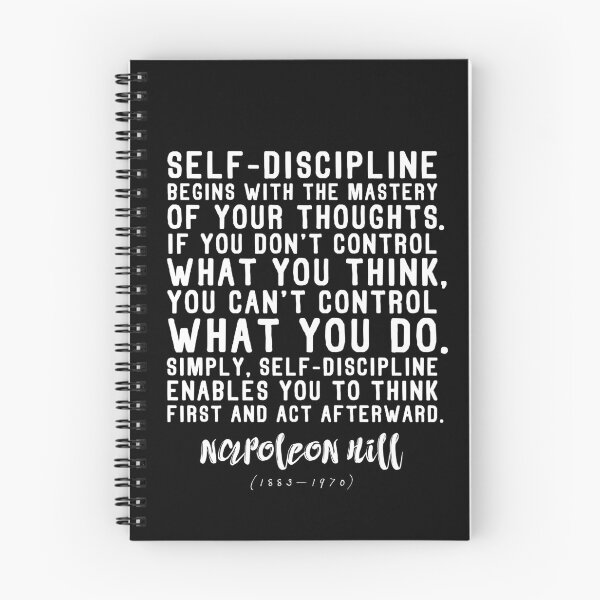 Item preview, Powerful Napoleon Hill Quote on Self-Discipline designed and sold by knightsydesign.
