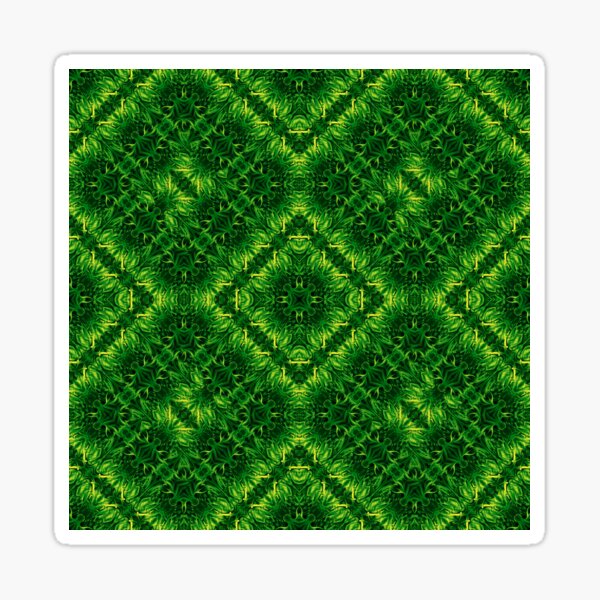 Velvet Splash Green Grass Stitched Maze Pattern Sticker