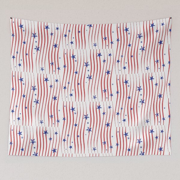 Item preview, Copy of Red White and Blue - Stripes and Vintage Stars  designed and sold by infinitygrafix.