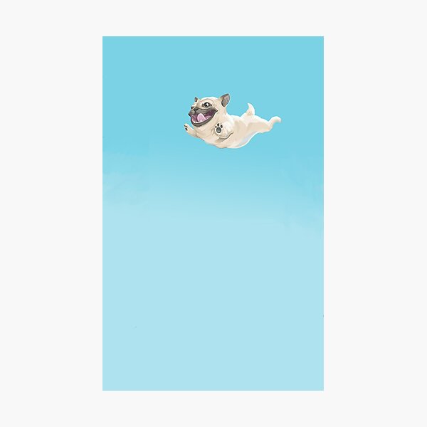 Item preview, falling pug designed and sold by Lee Seepaulsing.