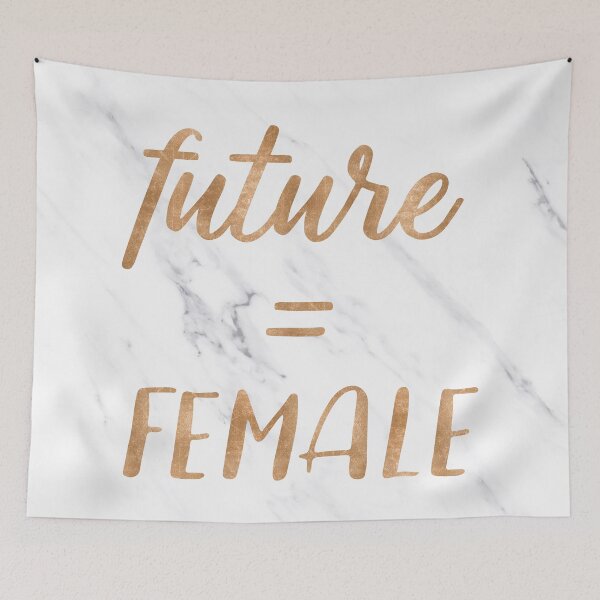 Item preview, The Future is Female Text - Copper Bronze Gold Typography Quote designed and sold by naturemagick.