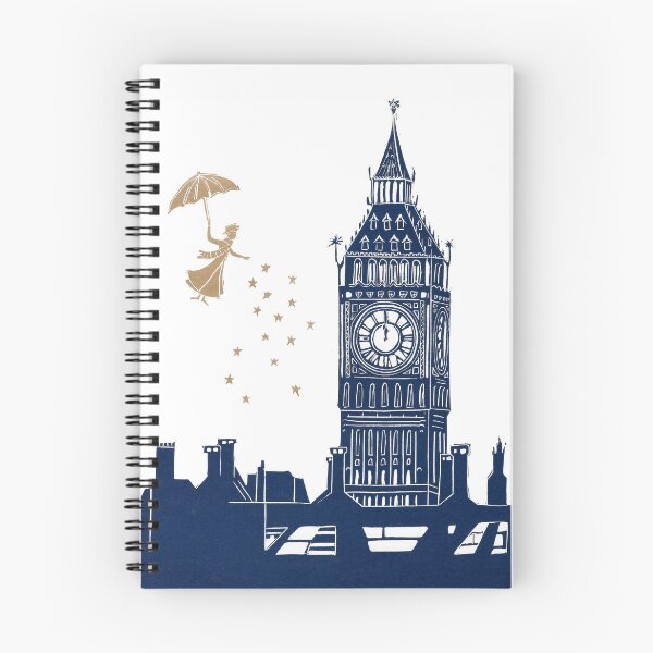 Item preview, Mary Poppins and Big Ben Linocut designed and sold by Maddy Bennett.