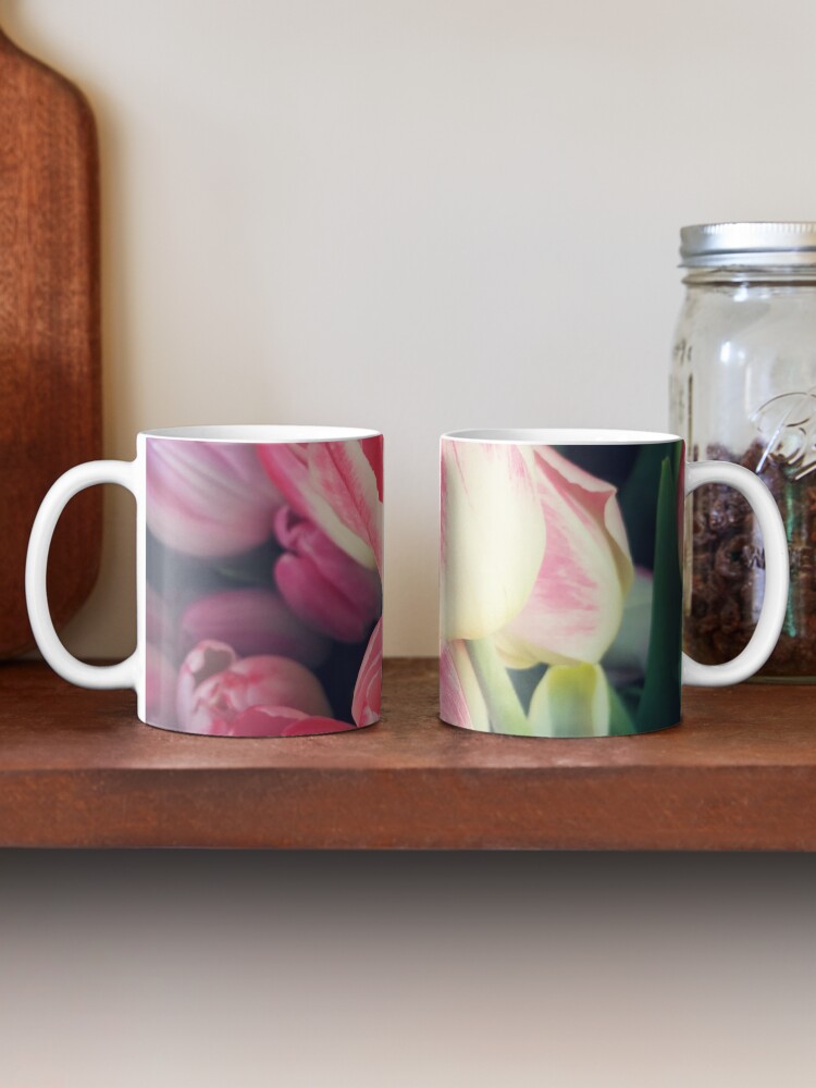 Alternate view of Tulip Lovers - Dramatic Pink Tulips Art Photography Mug