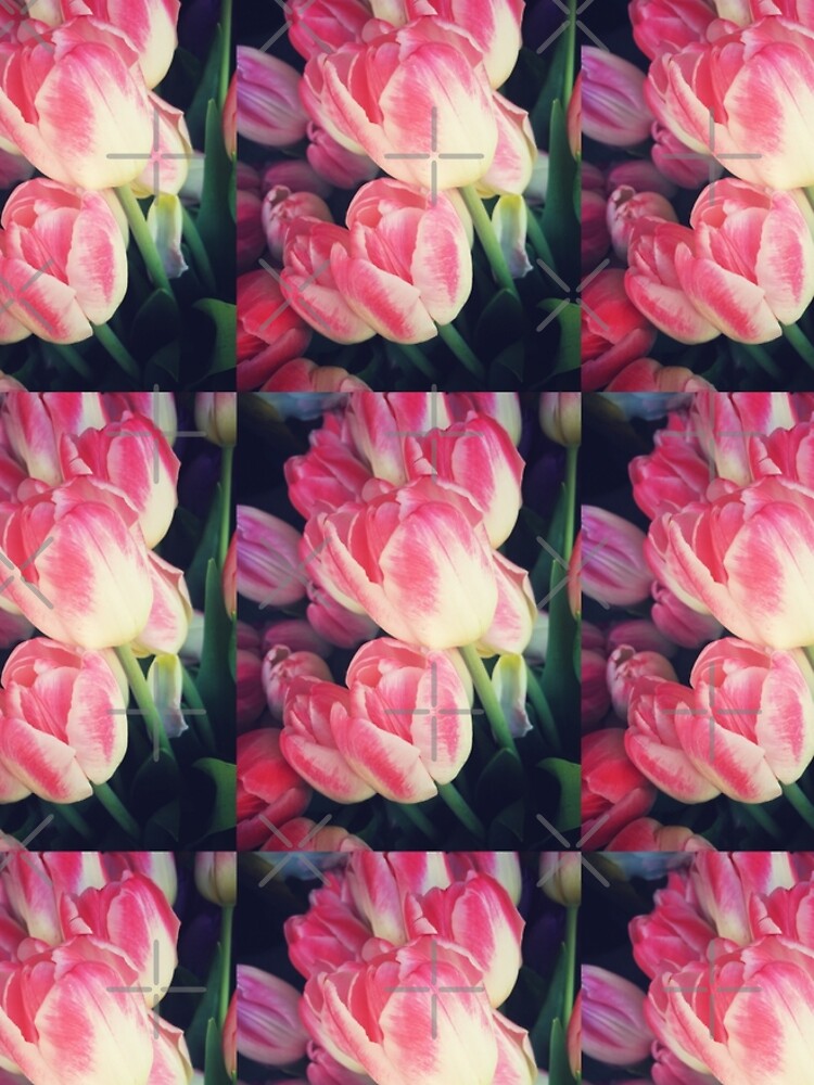 Tulip Lovers - Dramatic Pink Tulips Art Photography by OneDayArt