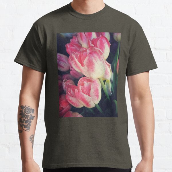 Tulip Lovers - Dramatic Pink Tulips Art Photography Classic T-Shirt