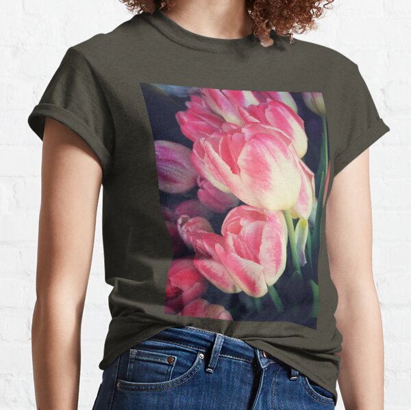 Tulip Lovers - Dramatic Pink Tulips Art Photography Classic T-Shirt