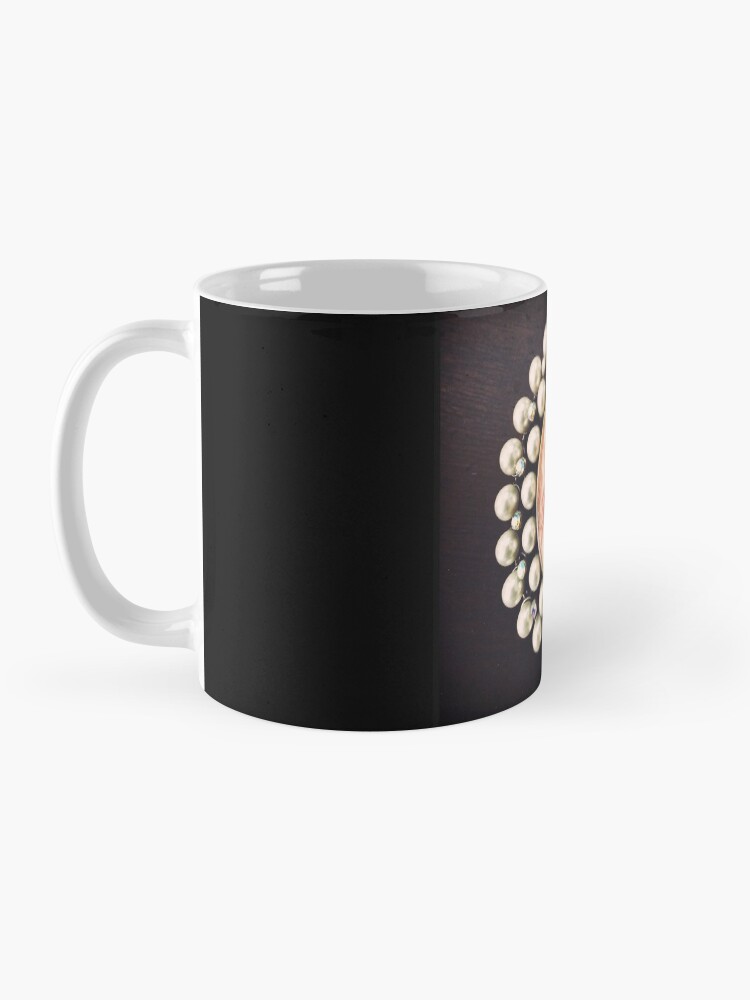 Thumbnail 3 of 6, Coffee Mug, Classic Vintage Cameo - Art Photo - Jewelry Inspired Gift designed and sold by OneDayArt.
