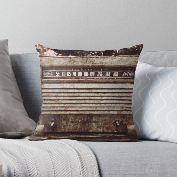 Classic Oldies Fan - Old Vintage Radio photography Throw Pillow
