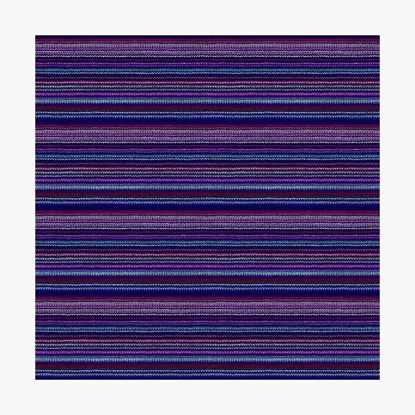 Lilac Purple Striped Knitted Weaving Photographic Print