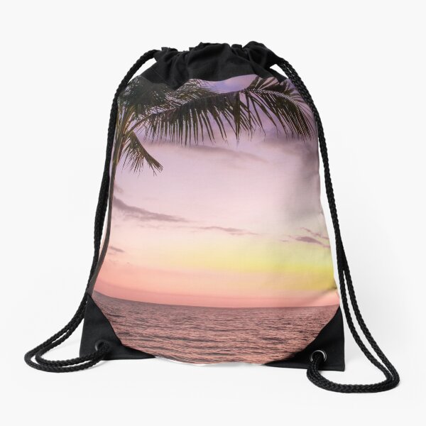 Palm in Paradise Drawstring Bag