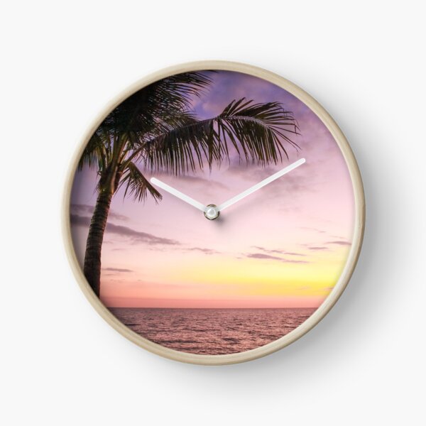 Palm in Paradise Clock