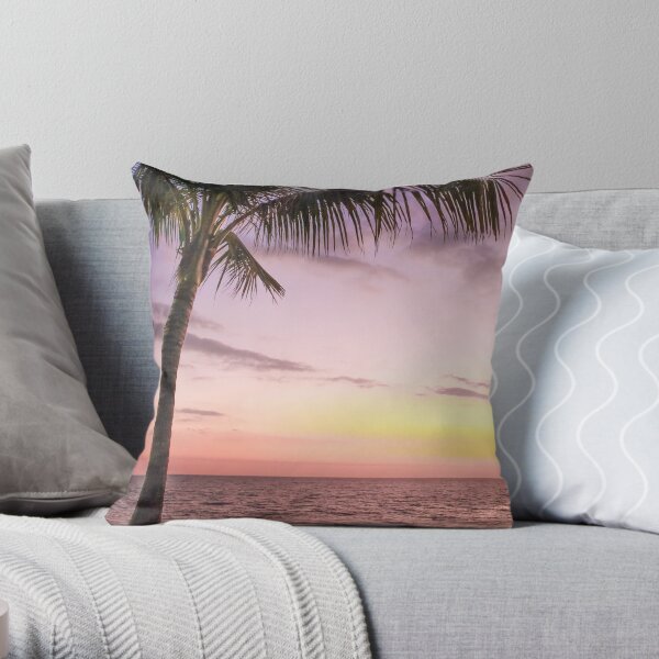Palm in Paradise Throw Pillow