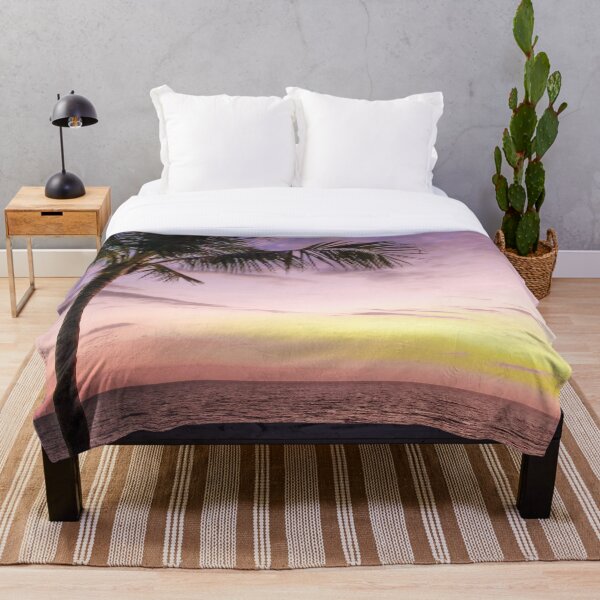 Palm in Paradise Throw Blanket