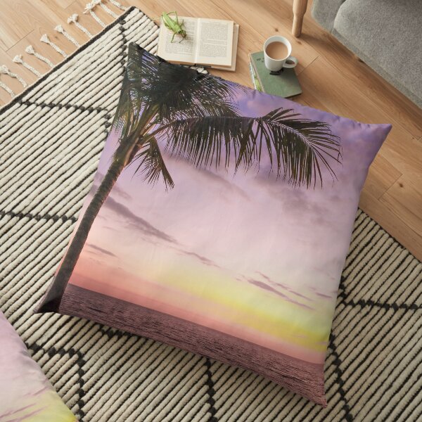 Palm in Paradise Floor Pillow