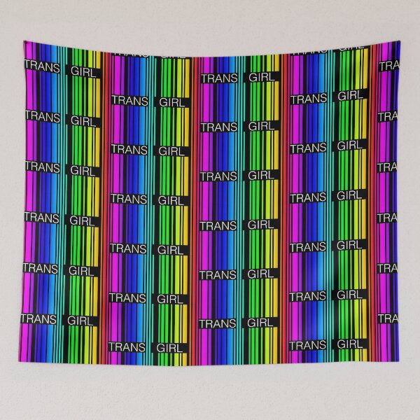 Item preview, LGBT Trans Girl Barcode Shirt designed and sold by JaneFlame.
