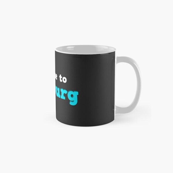 Welcome To Bloxburg Roblox Mug By Overflowhidden Redbubble - glass mug roblox