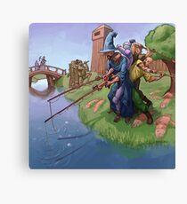 Fishing at Barb village Canvas Print