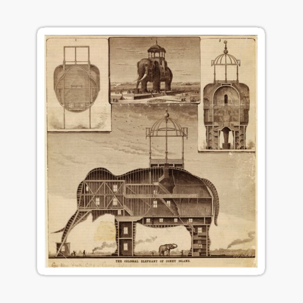 The Original Elephant of Coney Island Sticker
