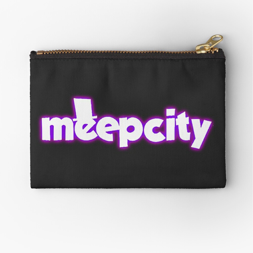 Meep City Roblox Zipper Pouch By Overflowhidden Redbubble - neon city obby roblox