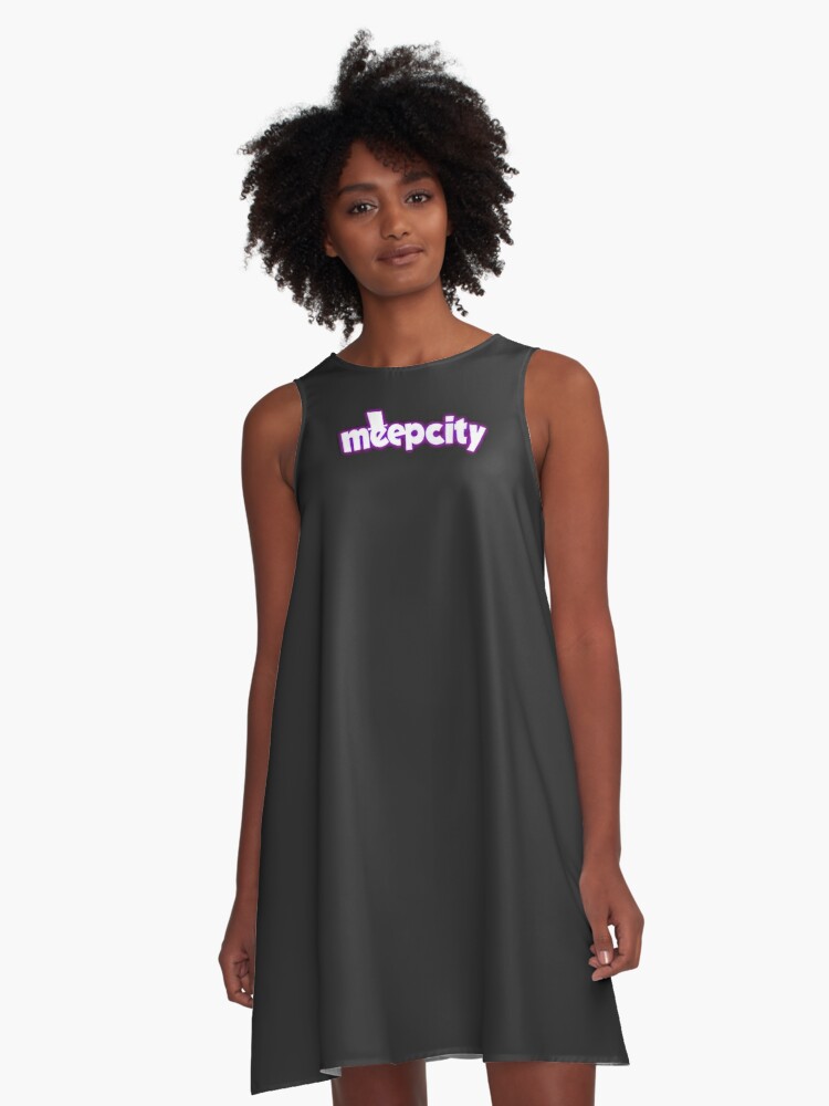 Meep City Roblox A Line Dress By Overflowhidden Redbubble - red dress girl roblox with gaming with kev roblox