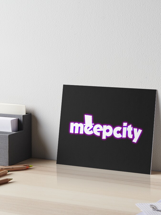 Meep City Roblox Art Board Print By Overflowhidden Redbubble - how to become short in roblox meep city