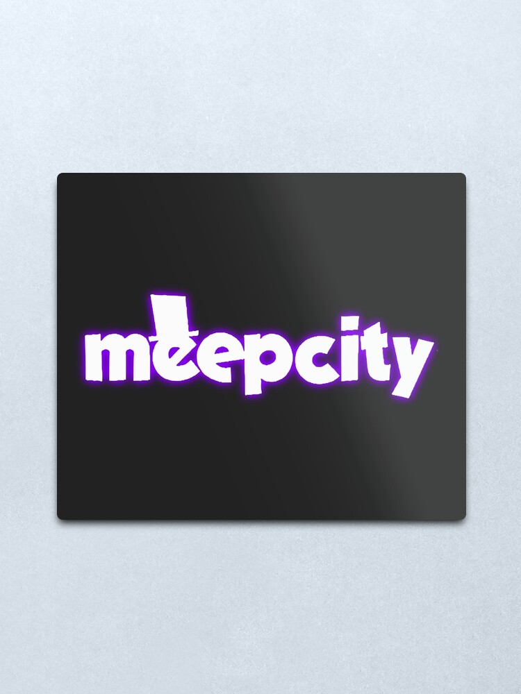 Meep City Roblox Metal Print By Overflowhidden Redbubble - roblox login meep city