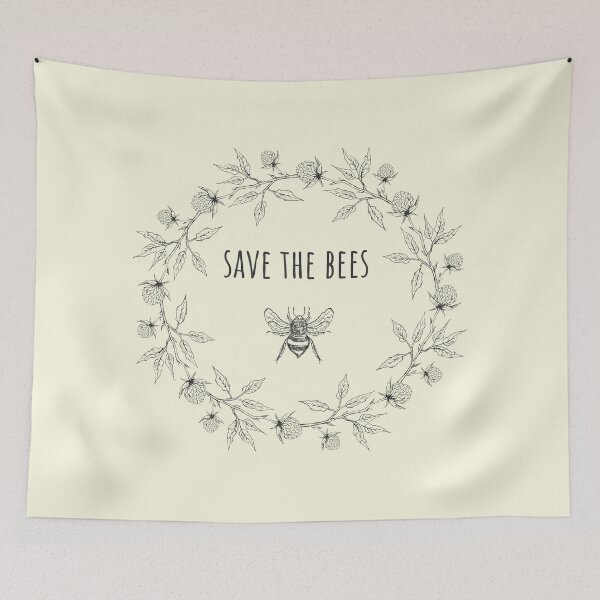 Item preview, Wreath of clover flowers with save the bees designed and sold by Anna Zakharova.