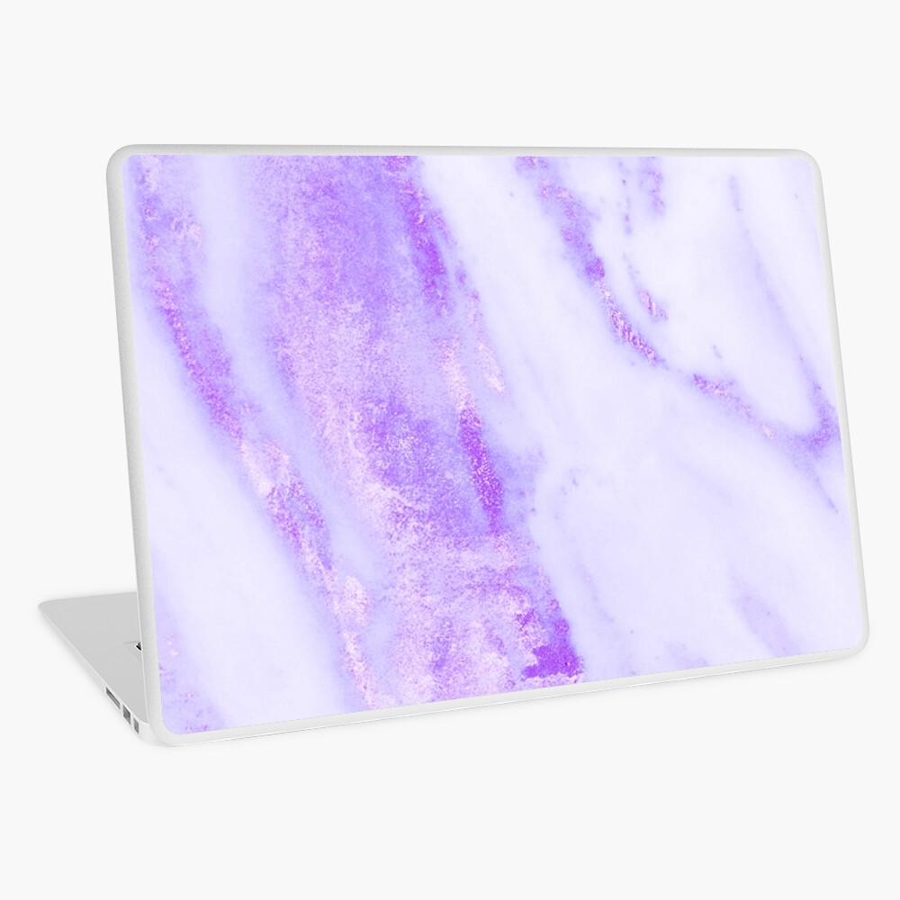 Purple Marble - Shimmery Violet Purple Marble Metallic Laptop Skin