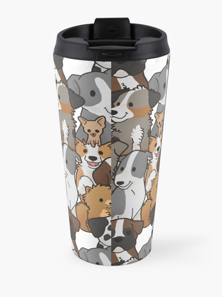 Alternate view of Doggo Collage Travel Coffee Mug