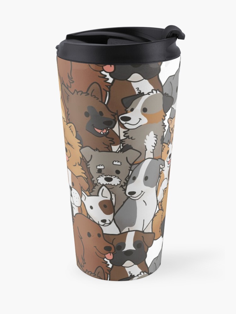 Alternate view of Doggo Collage Travel Coffee Mug