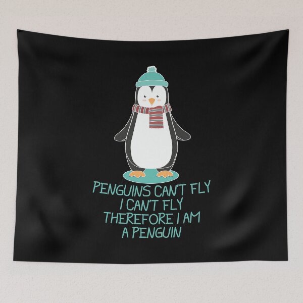 Item preview, Funny Penguins Print - Penguins Can't Fly I Am A Penguin designed and sold by inspiredtrend.